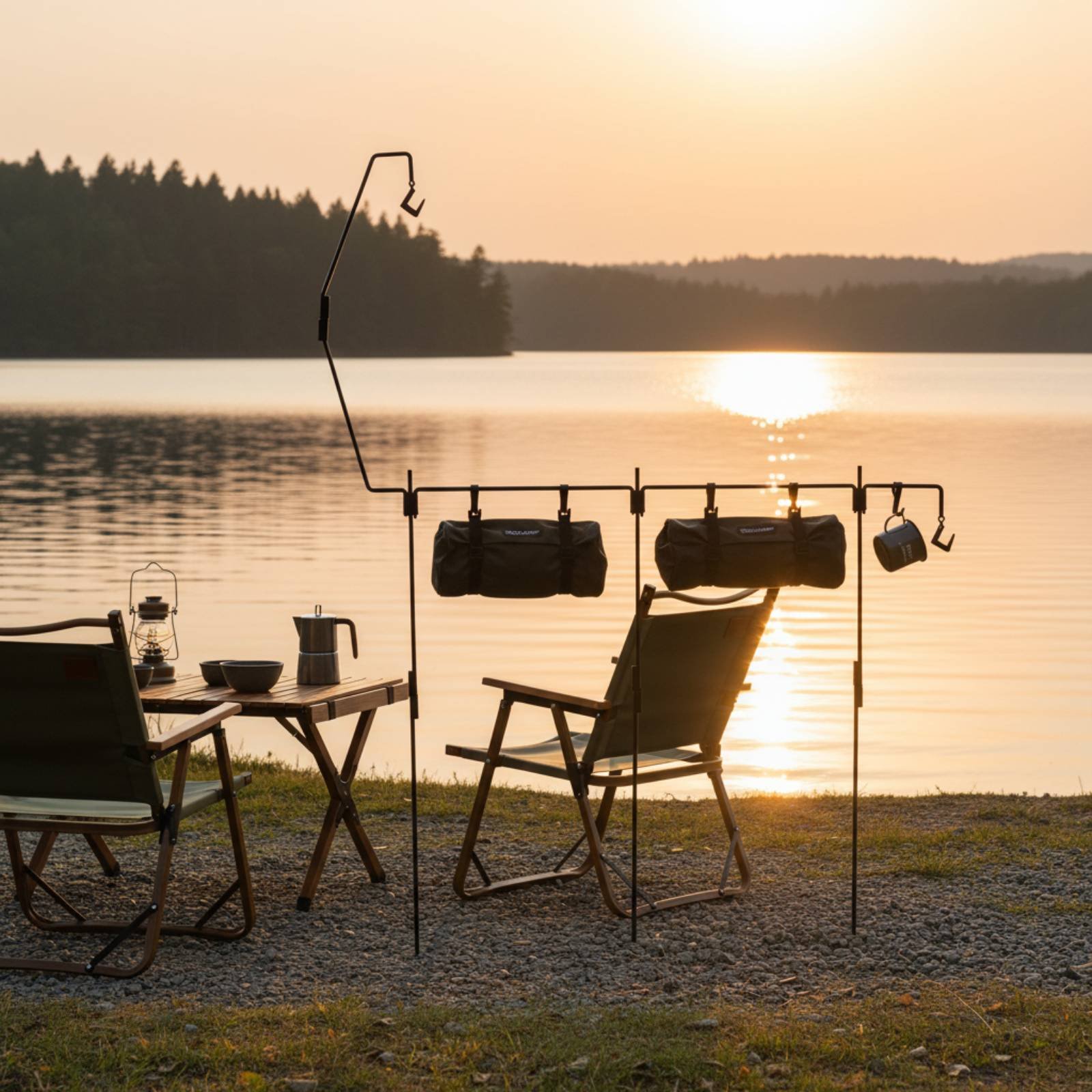 Outdoor Lighting Poles - Camping Lantern Stand Easy to Assemble