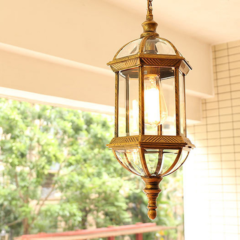 Outdoor Lighting Restaurant - Europe Outdoor Waterproof Pendant Lights Retro