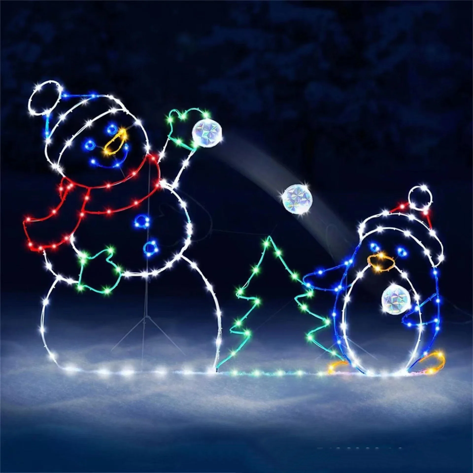 Animated Snowball Light LED Gl - đánh giá và giá Outdoor Lighting For Christmas