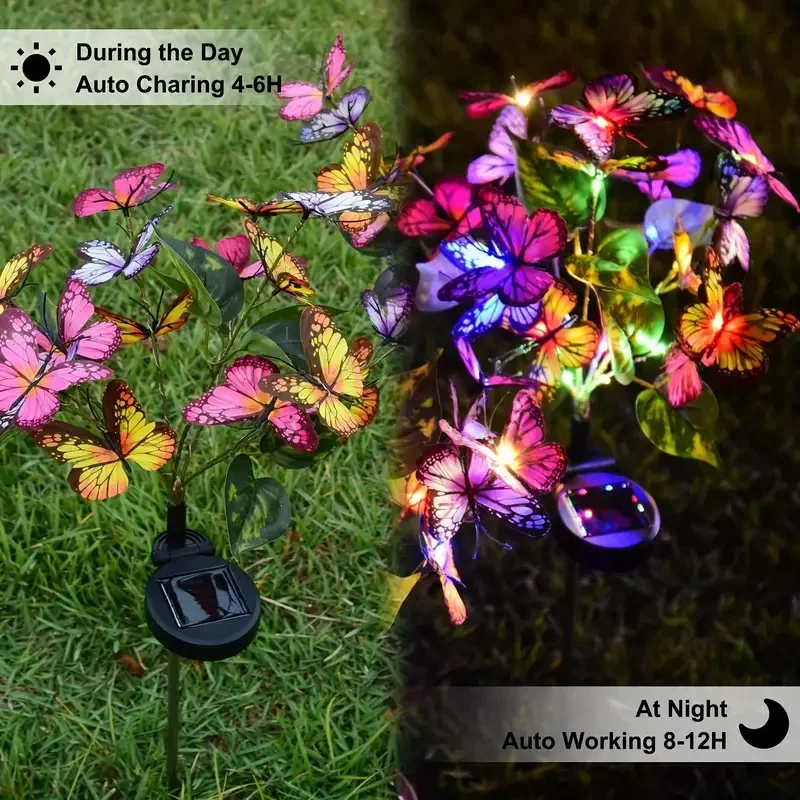 Solar LED Butterfly Garden Lig - đánh giá và giá Outdoor Lighting For Christmas