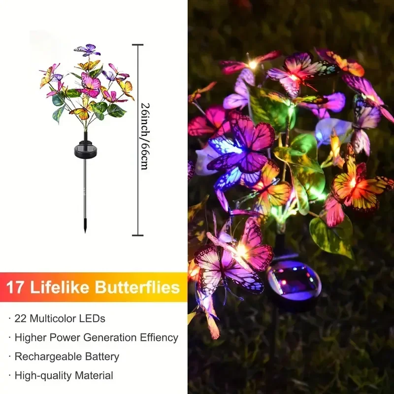 Solar LED Butterfly Garden Lig - đánh giá và giá Outdoor Lighting For Christmas