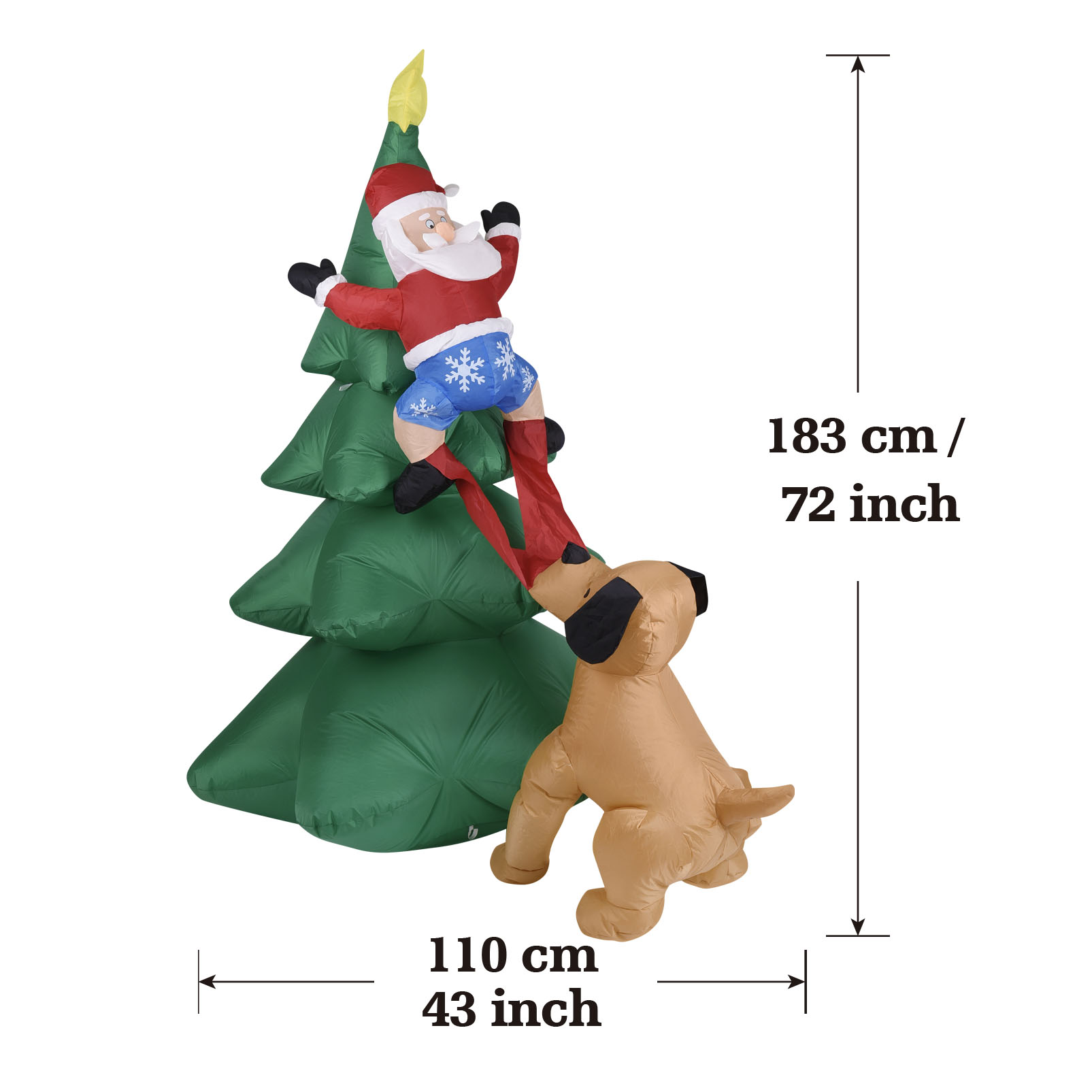 Christmas Inflatable Dog  w/Sa - đánh giá và giá Outdoor Lighting For Christmas