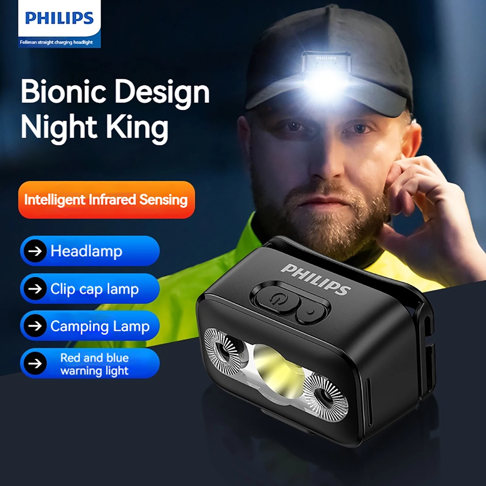 PHILIPS LED Headlamp Sensor He - đánh giá và giá Outdoor Lighting Philips