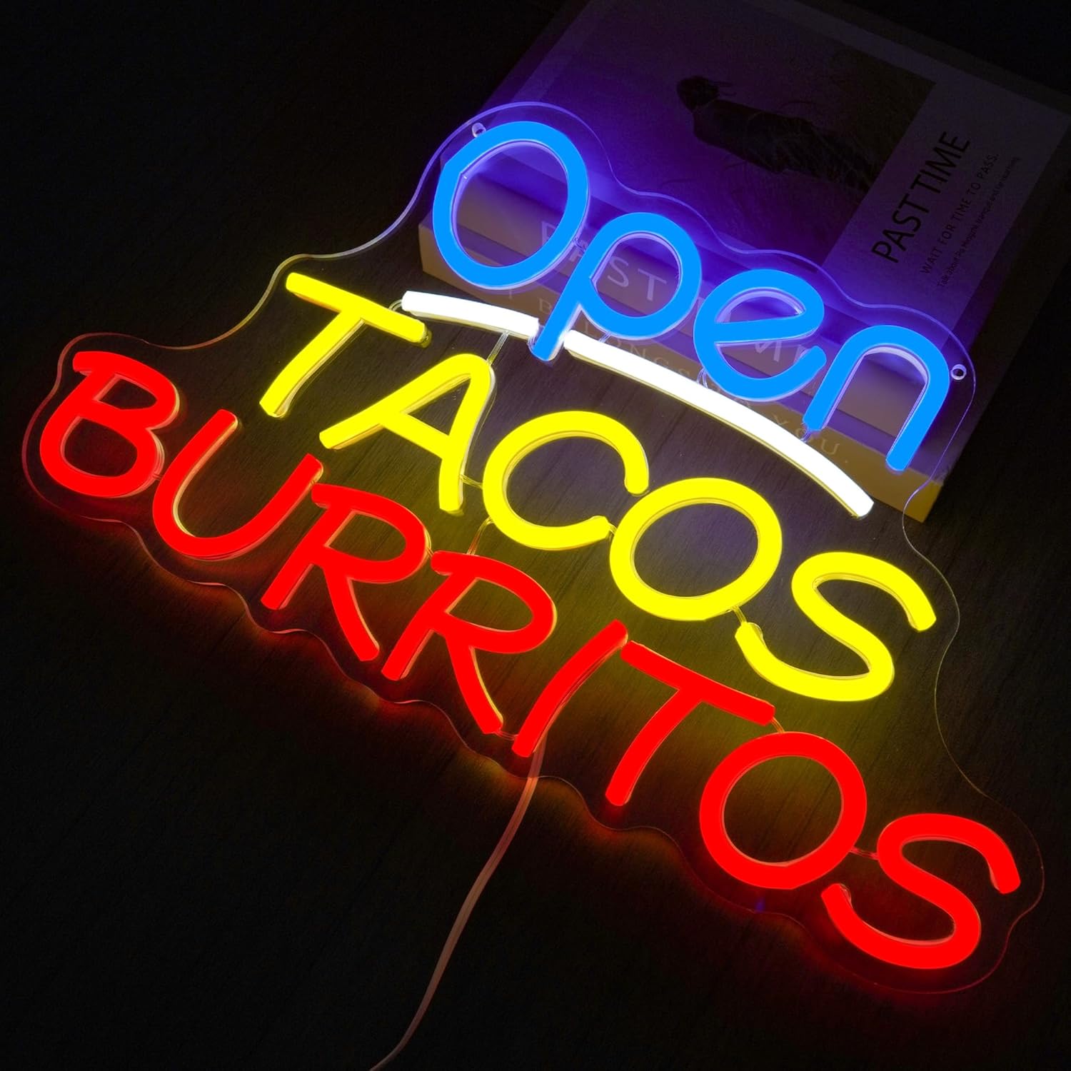 Open Tacos Burritos Neon Sign  - đánh giá và giá Outdoor Lighting Restaurant