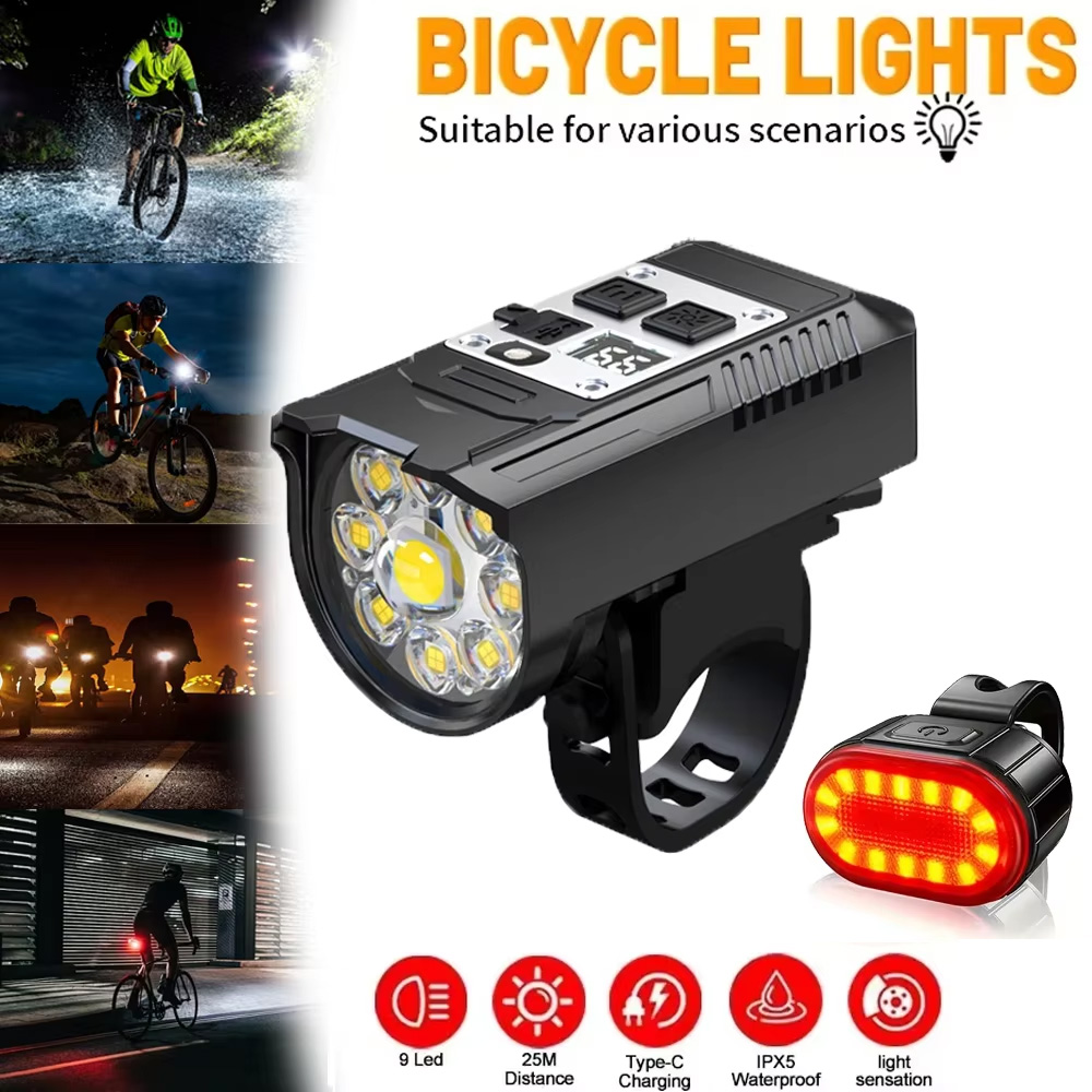 9 LED Bicycle Headlight USB Re - đánh giá và giá Outdoor Lighting Ideas For Party
