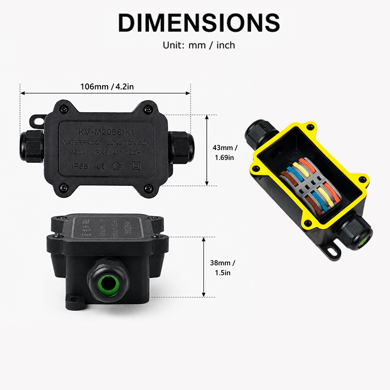 IP68 Waterproof Junction Box 2 - đánh giá và giá Outdoor Lighting Poles