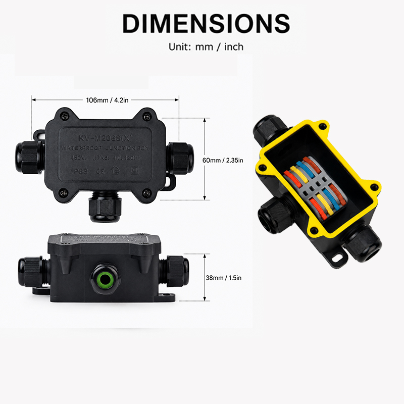 IP68 Waterproof Junction Box 2 - đánh giá và giá Outdoor Lighting Poles