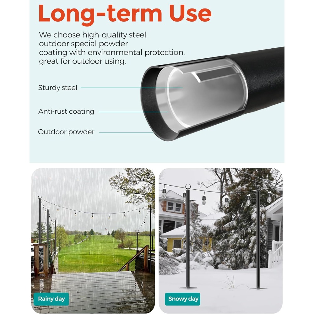 land·voi 4 pack string light p - đánh giá và giá Outdoor Lighting Poles