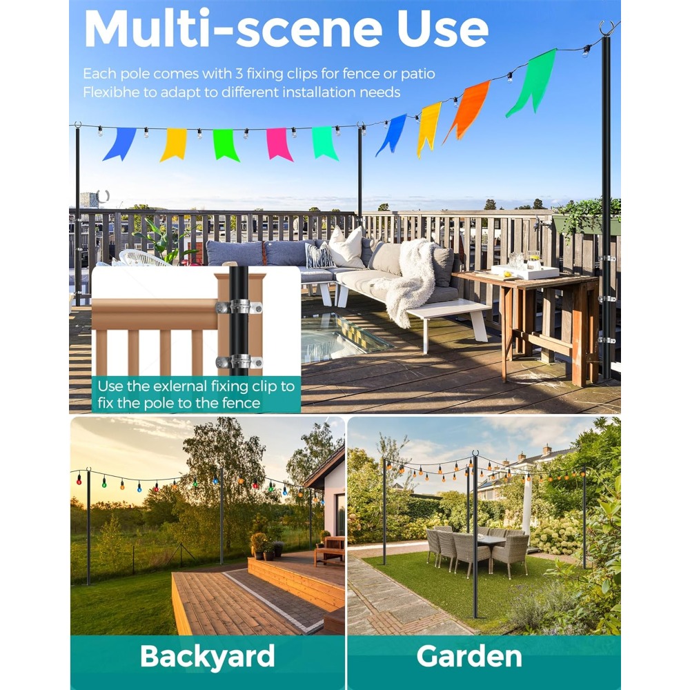 land·voi 4 pack string light p - đánh giá và giá Outdoor Lighting Poles