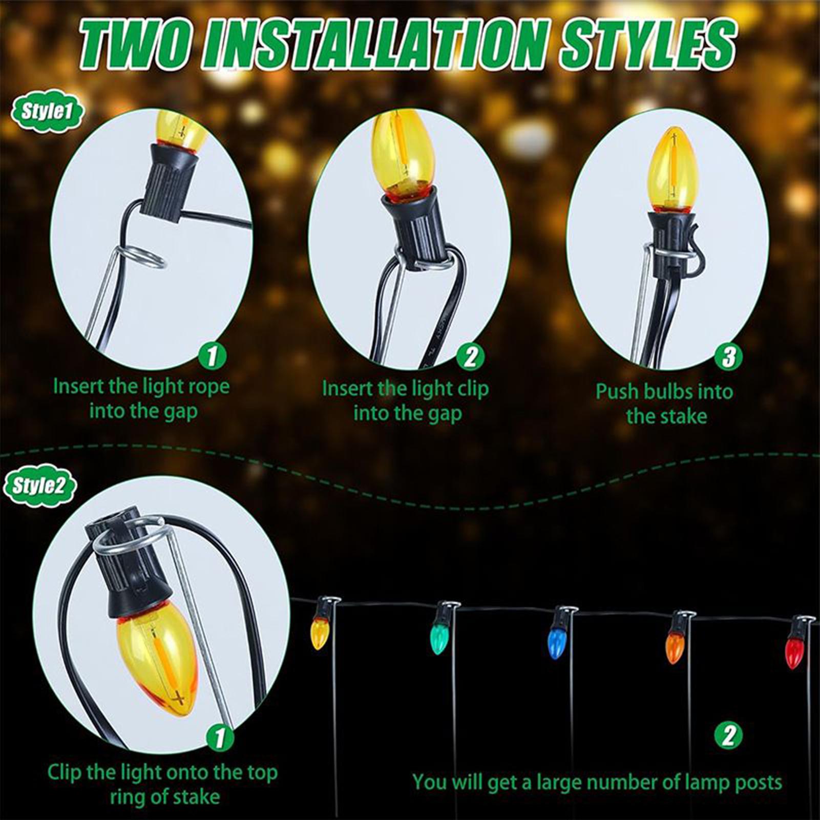 Christmas Light Stakes 12-Inch - đánh giá và giá Outdoor Lighting For Christmas