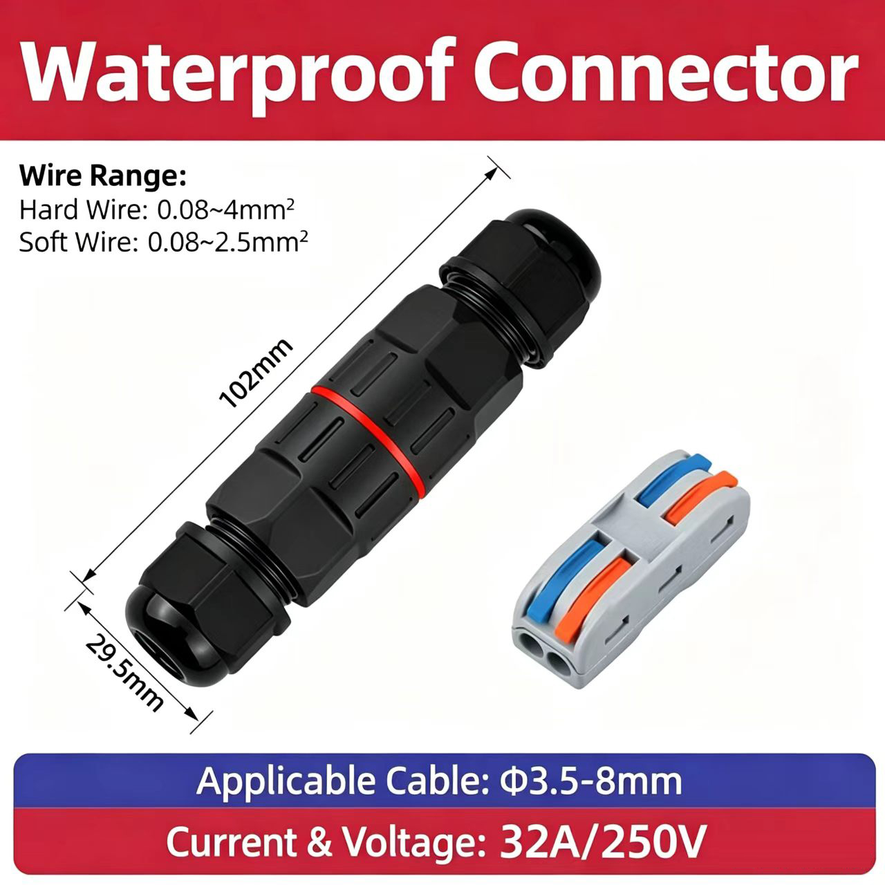 2 Pin 3 Pin Quick Connect Wire - đánh giá và giá Outdoor Lighting Extension Cord