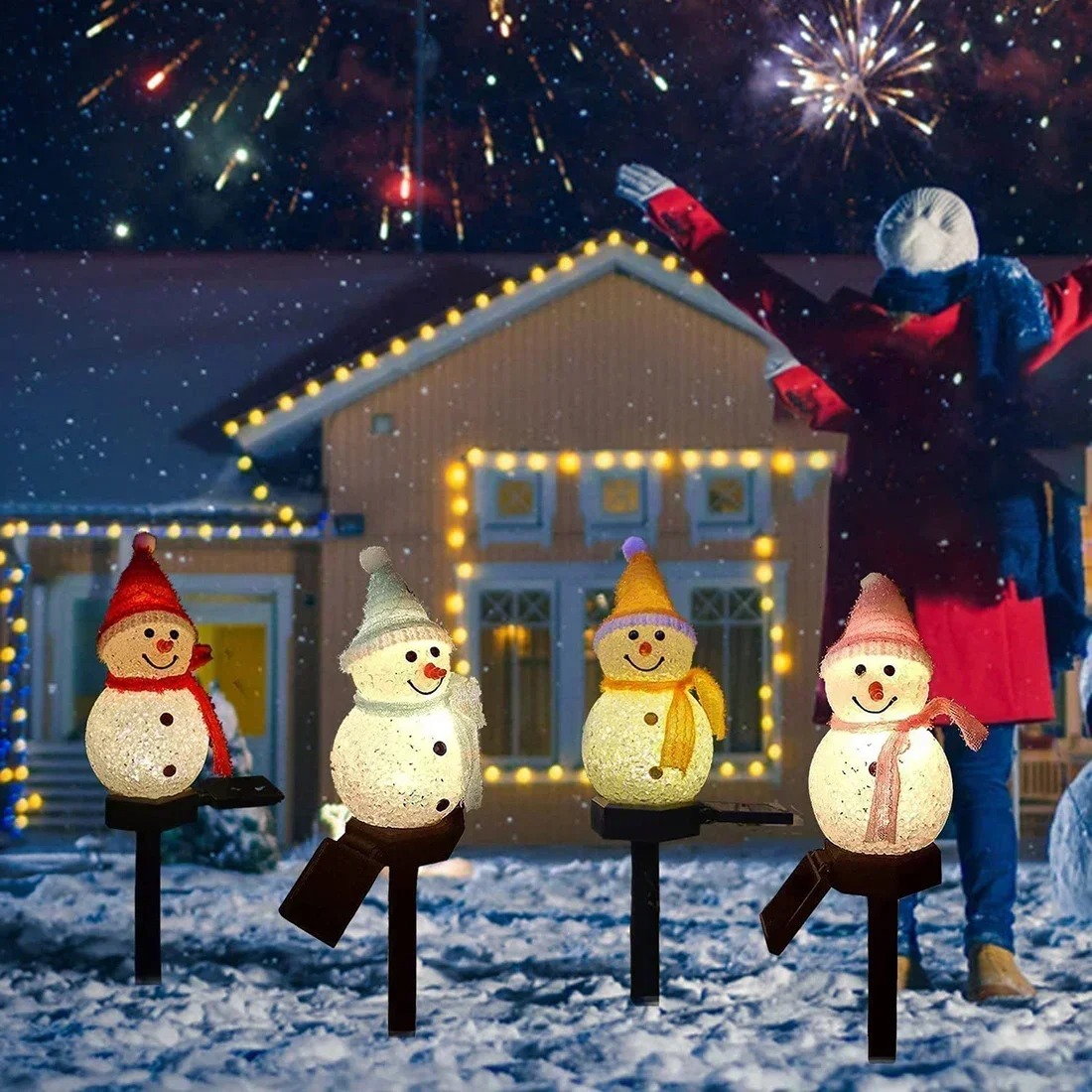 Christmas Snowman Solar Garden - đánh giá và giá Outdoor Lighting For Christmas